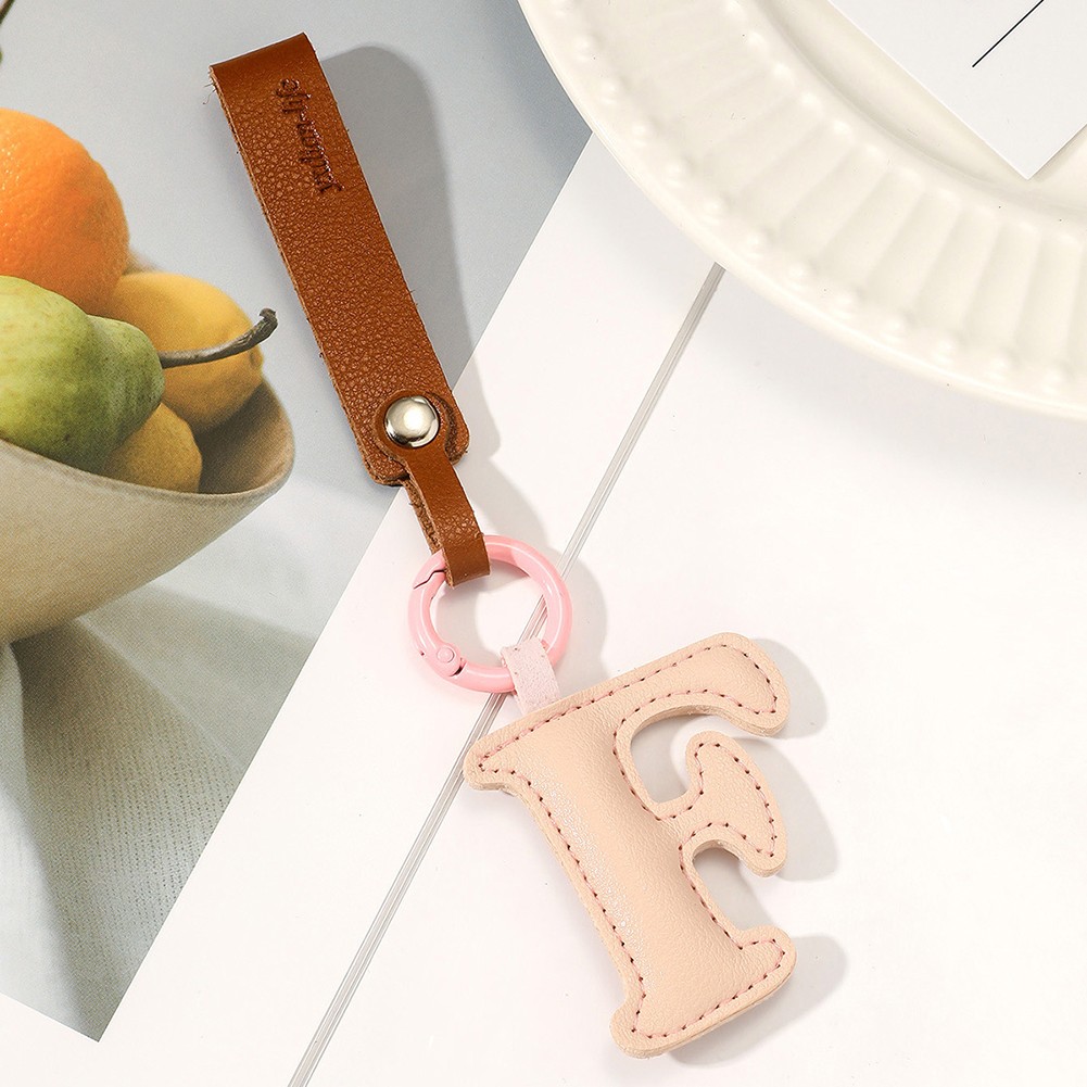 Delightful 26 Letter Leather Keychain Pendant to Add Charm to Your Accessories - Picture 18 of 38
