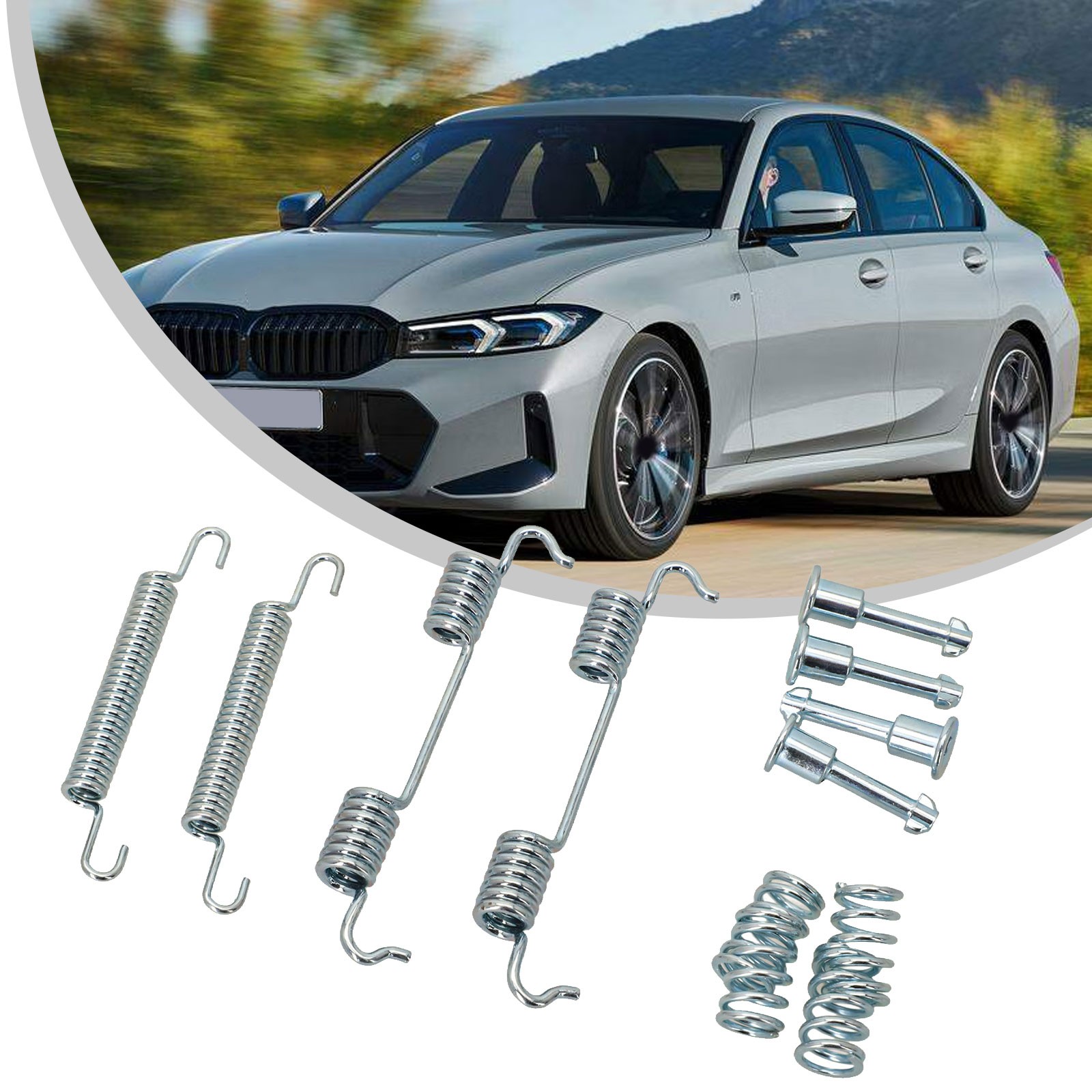 HAND BRAKE DISC SPRING REPAIR KIT FOR BMW 3 SERIES E46 1998 2005 CAR SERVICE - Picture 9 of 12