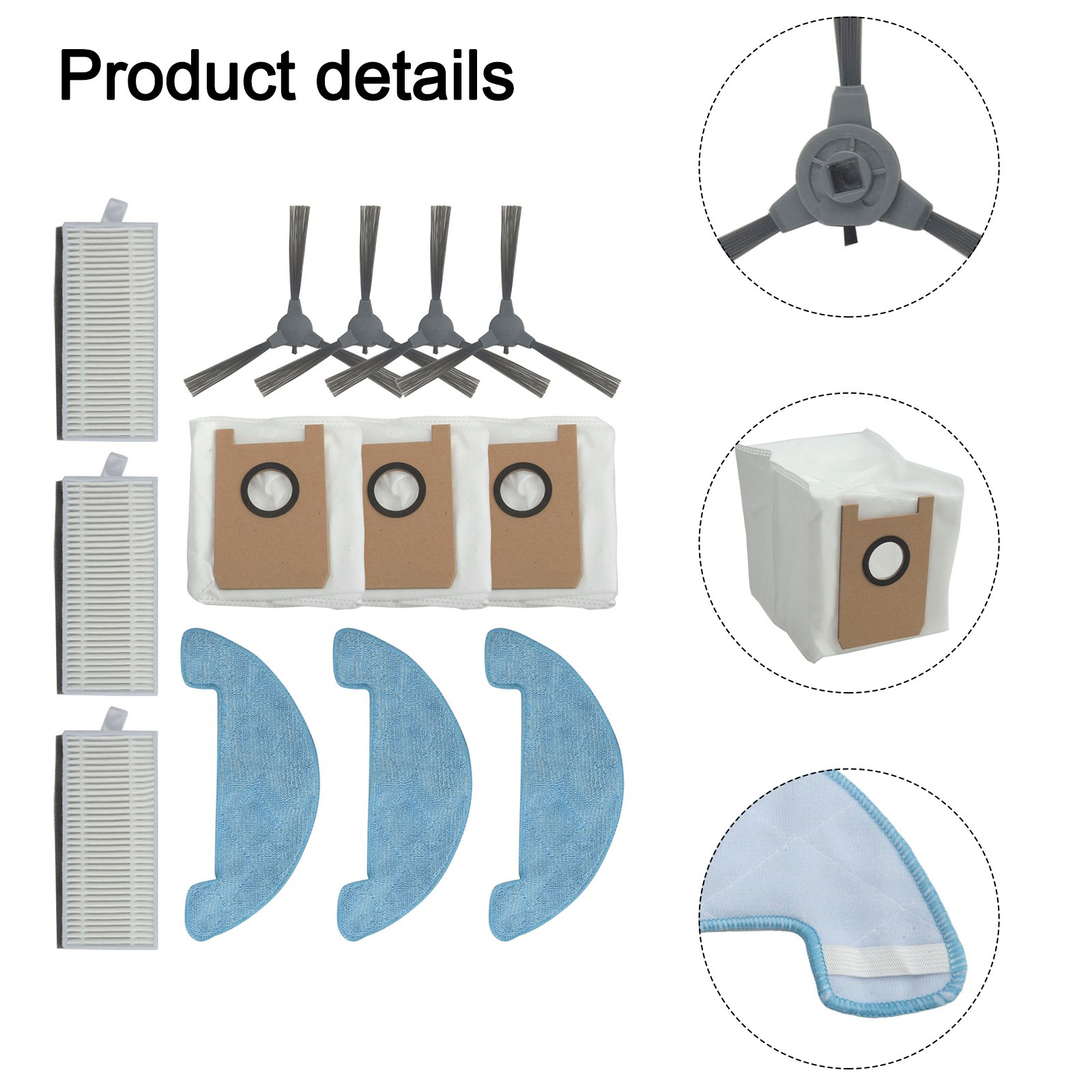Panni Mocio Per Robot Aspirapolvere Loorow AT800 | Lavabili E Riutilizzabili | Confezione Da 4 O 10 Pezzi