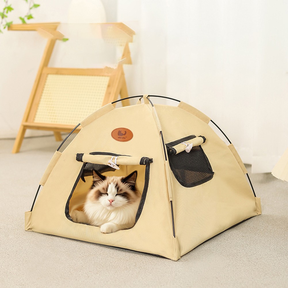 Tente pliante pour animaux de compagnie avec fenêtres officiel en maille respirante pour