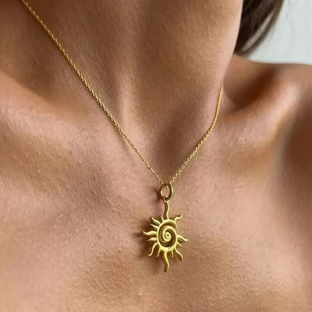 Fashion Sunflower Necklace Alloy Material Beautiful Accessory 41cm to 50cm - Picture 13 of 14