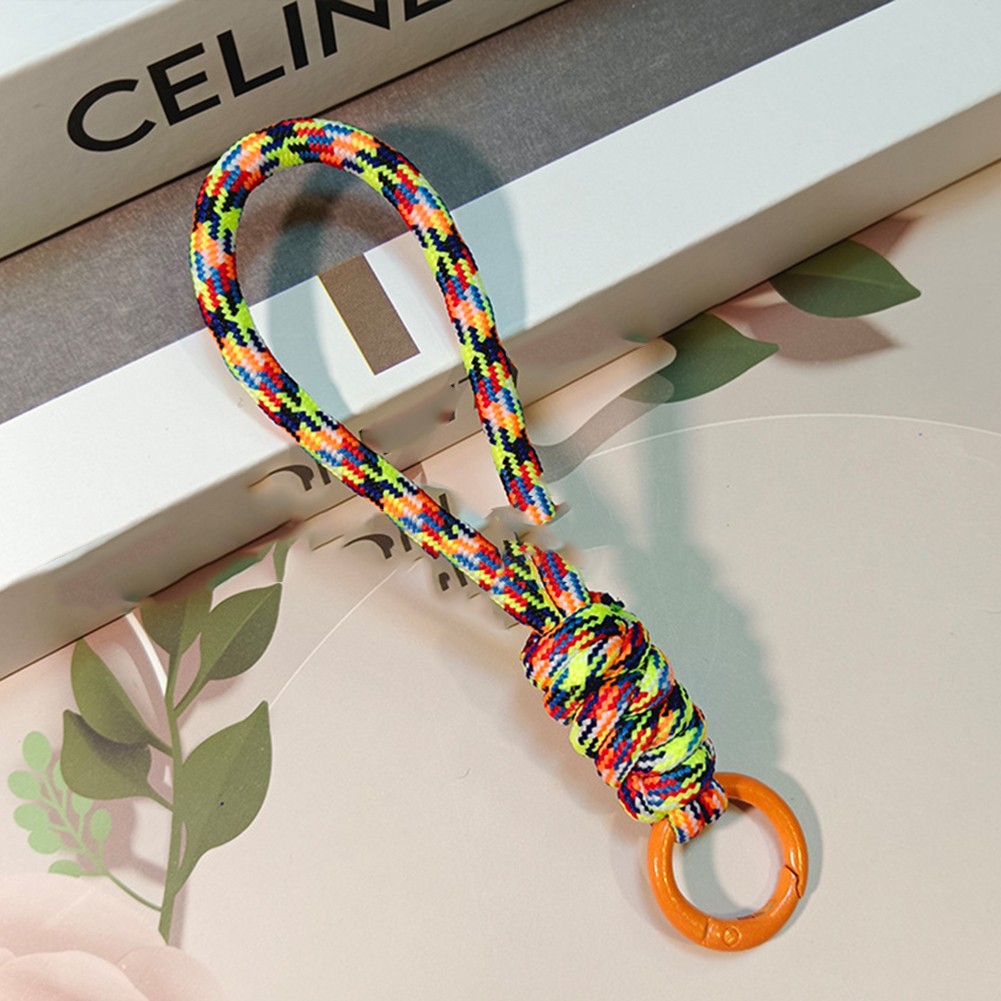 Porte-clés léger court tissé avec nœuds colorés pour un usage quotidien soldes