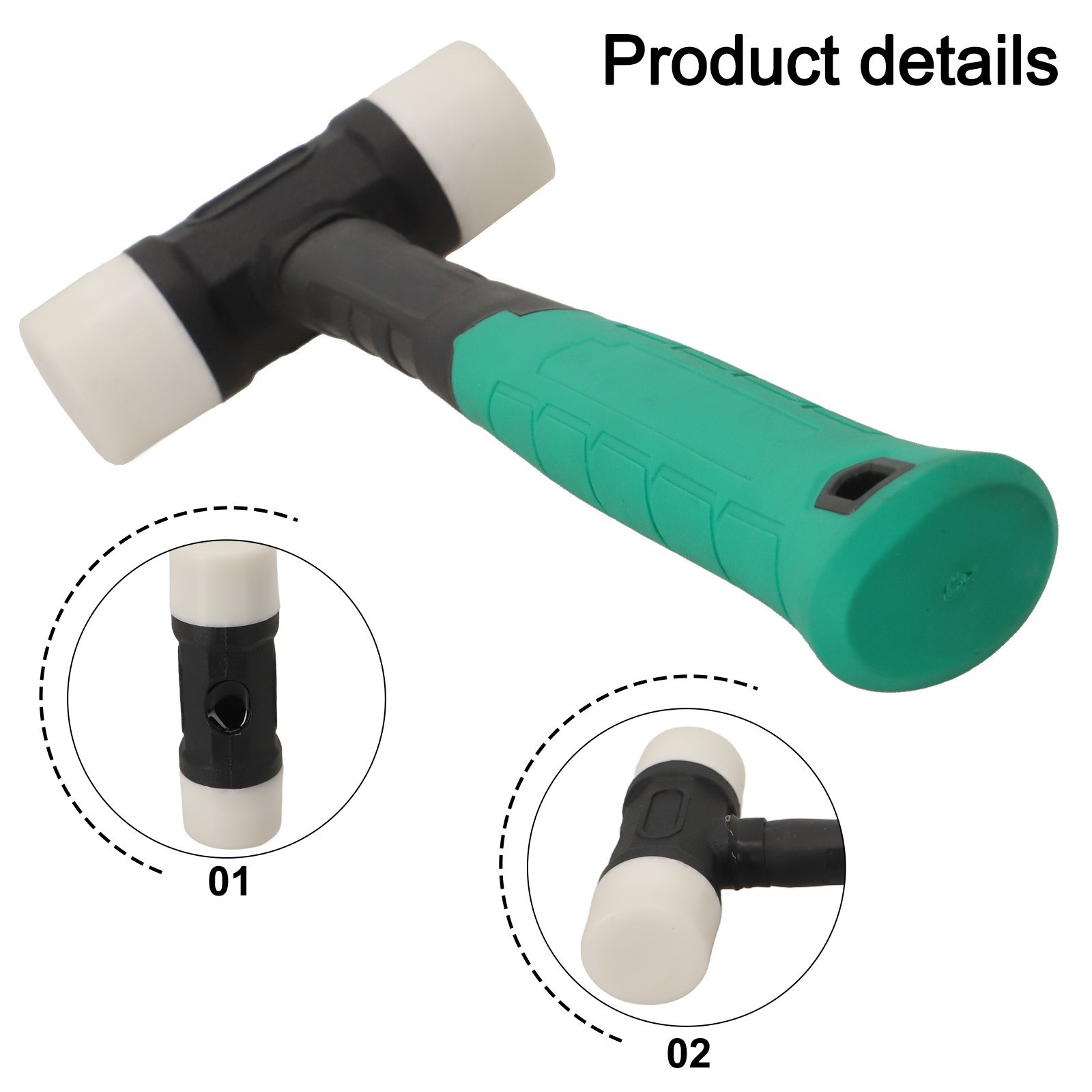 Tough Nylon Headed Rubber Installation Hammer Great for House Renovation Work