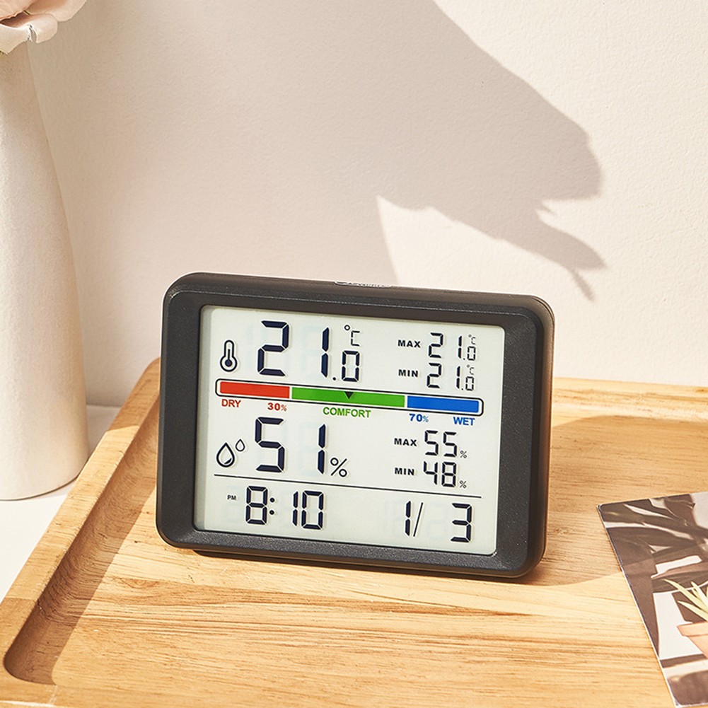 Hygrometer and Electronic Clock Combination Designed for Home Convenience