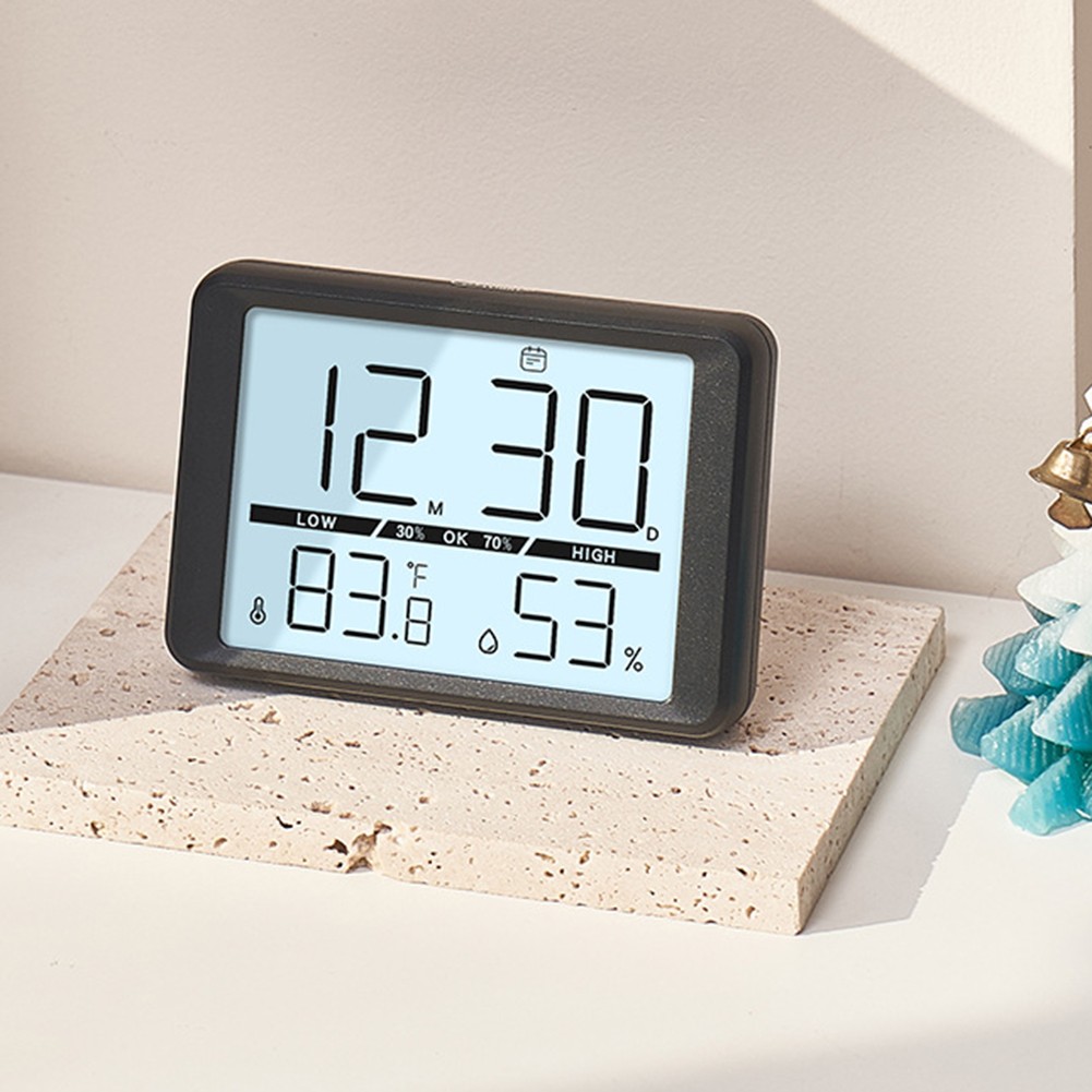 Stilvolle Mini Uhr mit Temperatur- und Luftfeuchtigkeitsanzeige für jeden Raum - Bild 32 von 36
