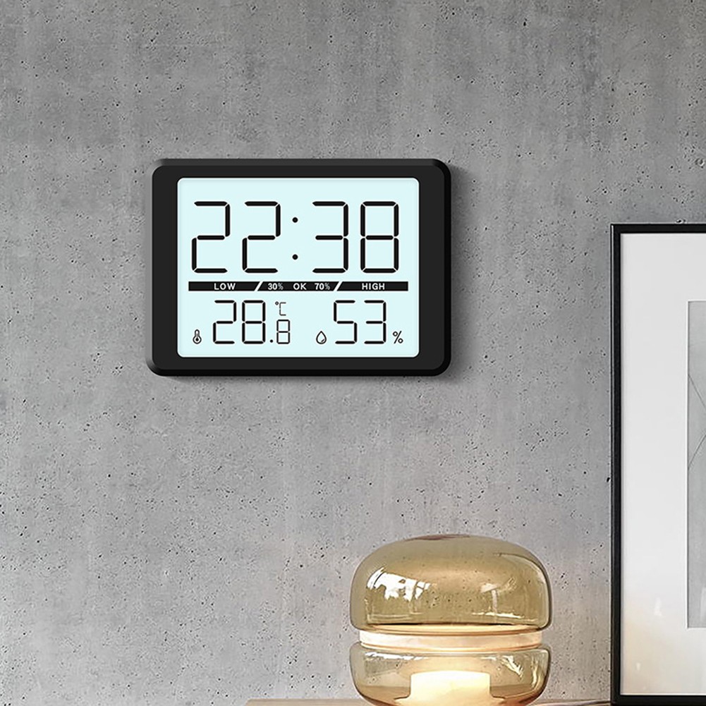 Stilvolle Mini Uhr mit Temperatur- und Luftfeuchtigkeitsanzeige für jeden Raum - Bild 29 von 36