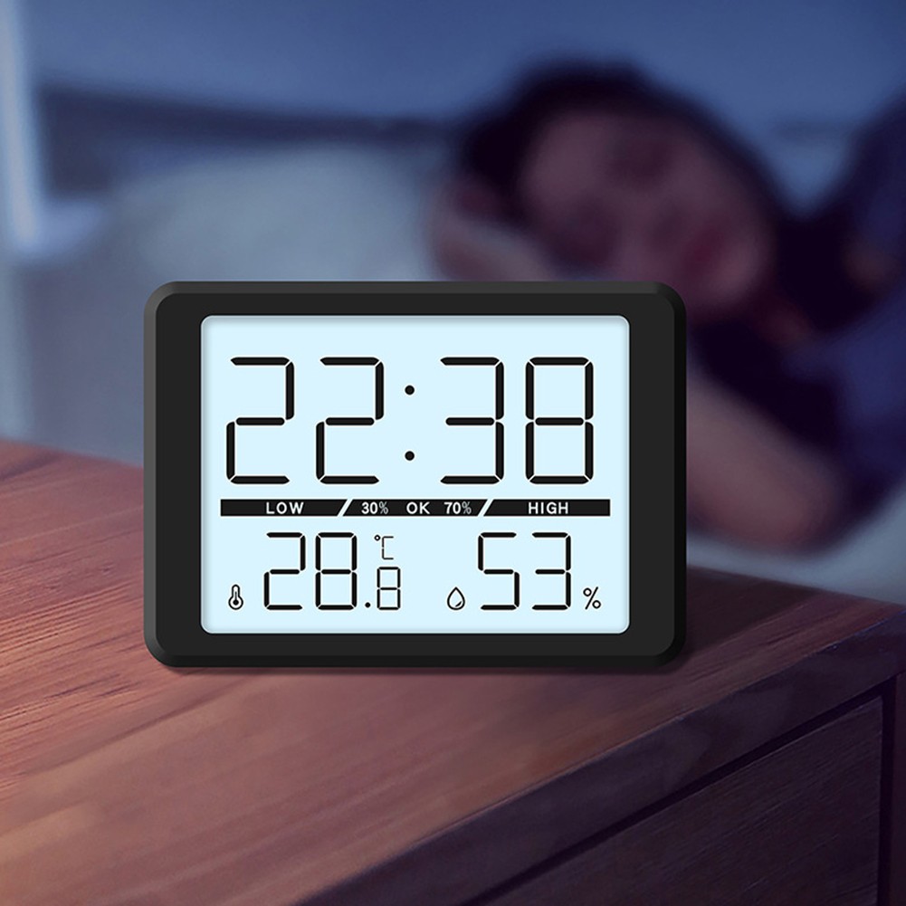 Stilvolle Mini Uhr mit Temperatur- und Luftfeuchtigkeitsanzeige für jeden Raum - Bild 33 von 36