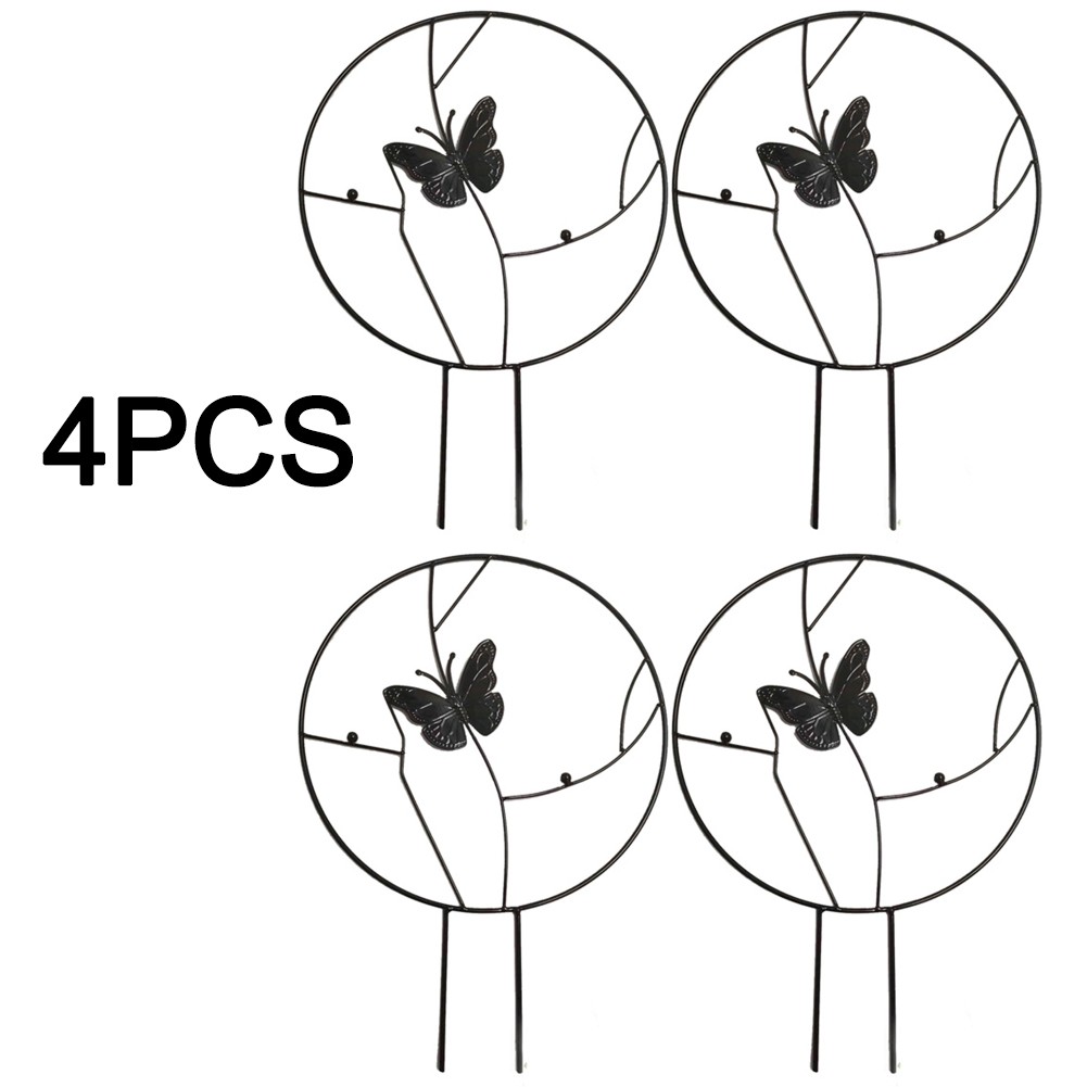 Pack de vente en gros 4 supports métalliques robustes pour plantes grimpantes vibrantes dans