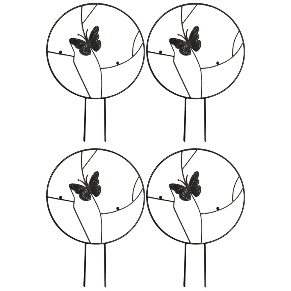 Pack de 4 supports m��talliques robustes vente en gros pour plantes grimpantes vibrantes dans