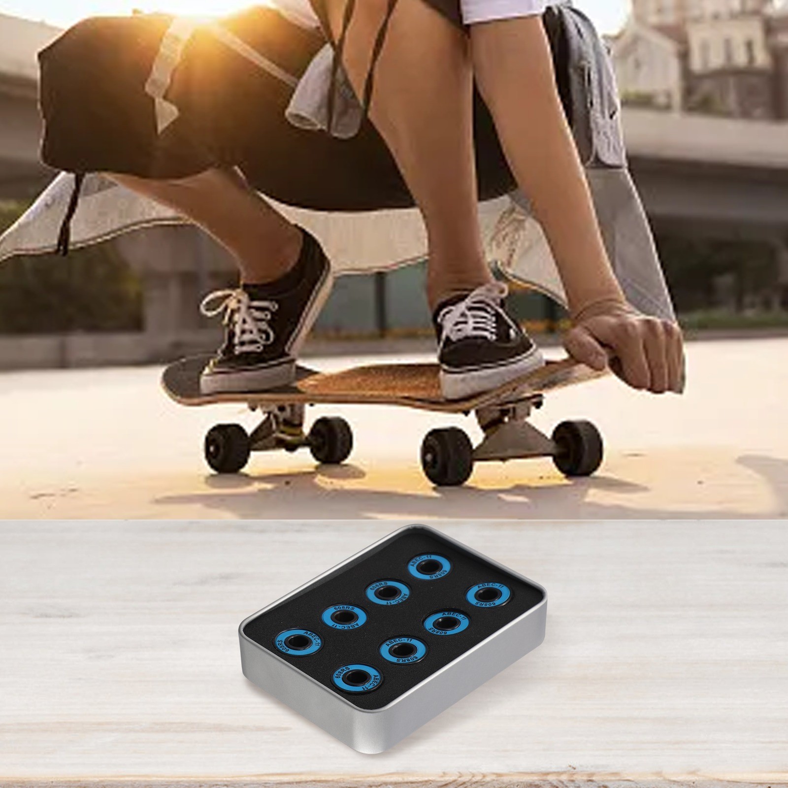 Carbon Steel Skateboard Bearings 608RS 8 pcs for Long Lasting Performance - Picture 16 of 50