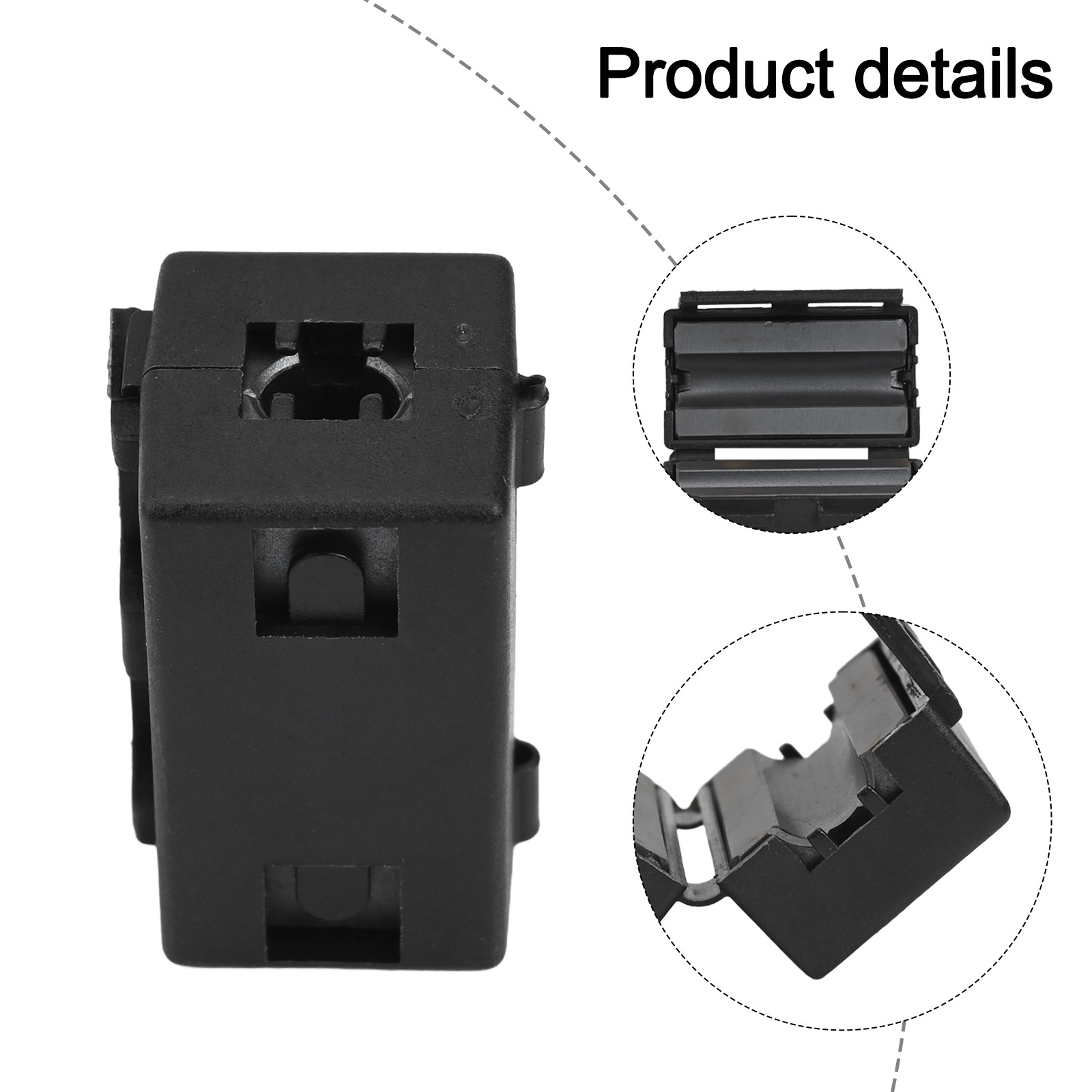 Cable Clamp with Tightly Fitting Ferrite Core to Minimize Data Loss during Use