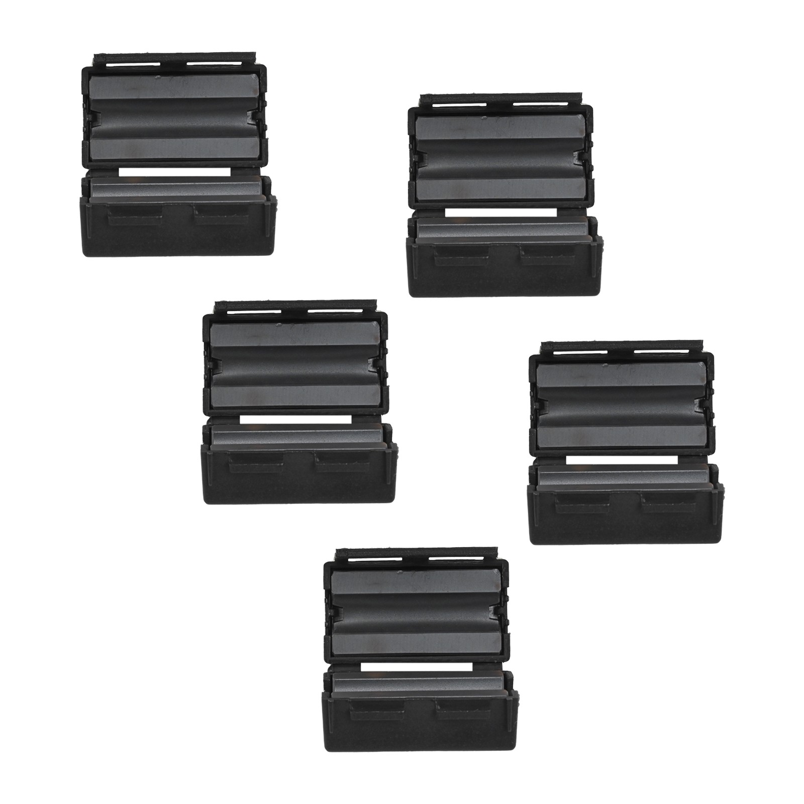 Black ClipOn Ferrite Core for Reducing Electromagnetic Interference in Cables