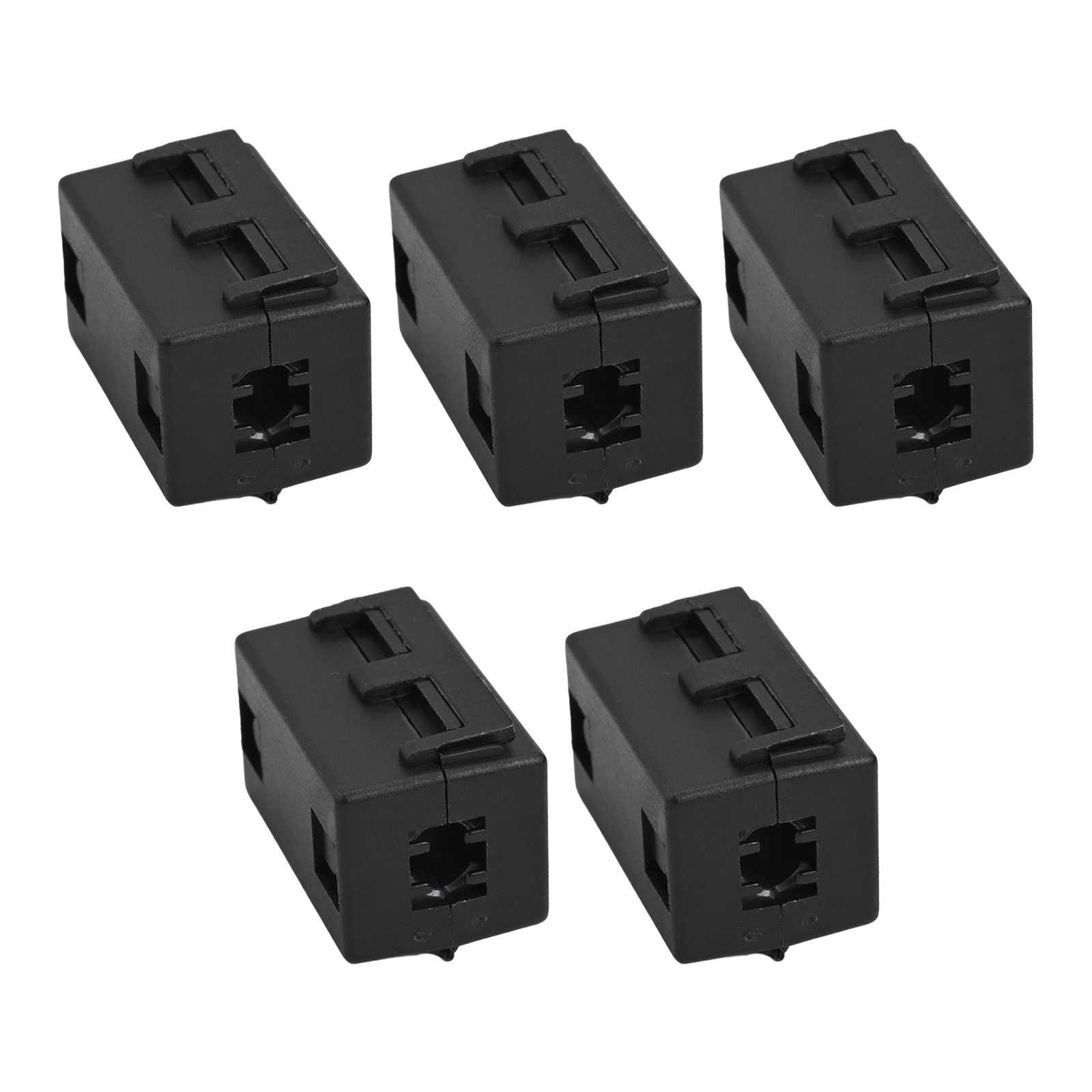 Black ClipOn Ferrite Core for Reducing Electromagnetic Interference in Cables