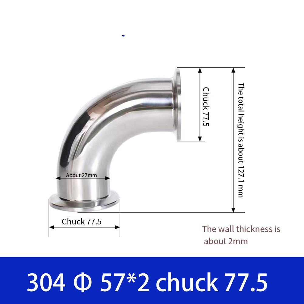 Innovatives Design Sanitär Tri Clamp 90 officiel Grad Bogen für Rohrleitungssysteme