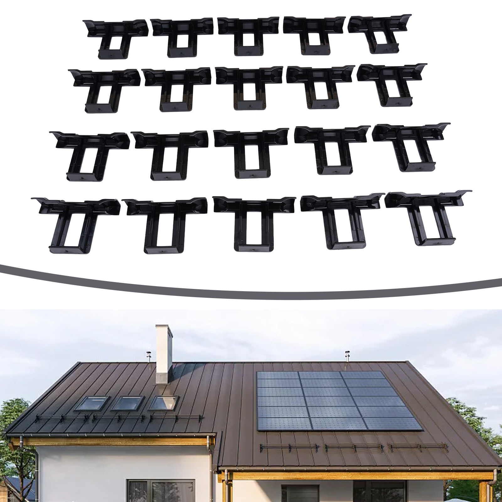 20pcs Solar Panel For Water Drainage Clips for PV Module Frame Sizes 30mm 40mm