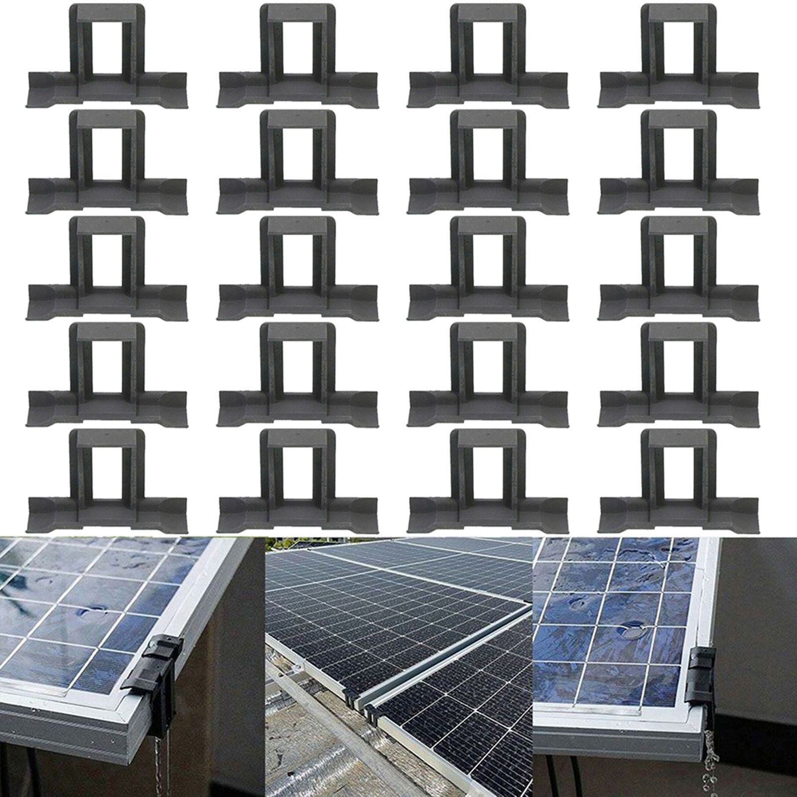 20pcs Solar Panel For Water Drainage Clips for PV Module Frame Sizes 30mm 40mm