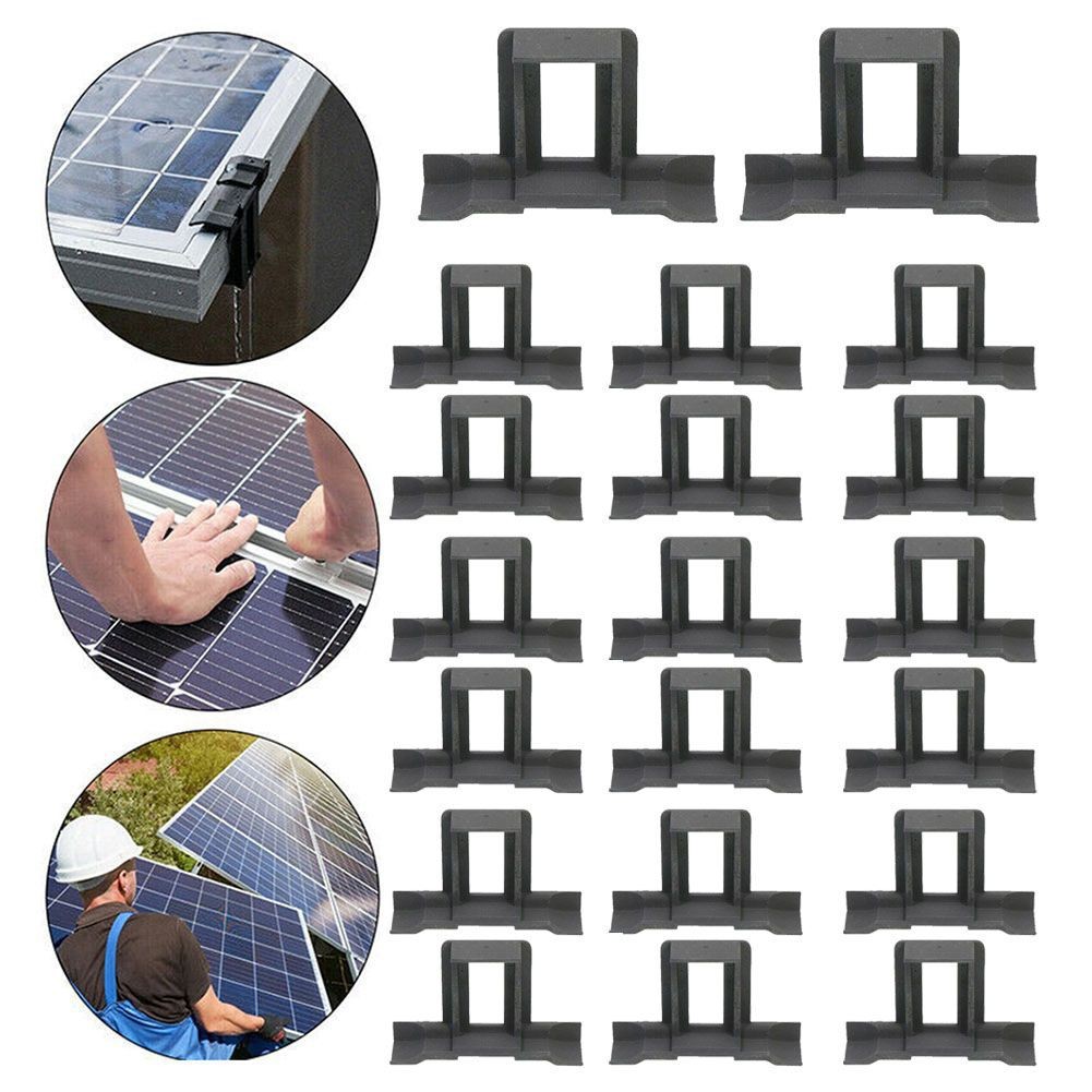 20pcs Solar Panel For Water Drainage Clips for PV Module Frame Sizes 30mm 40mm