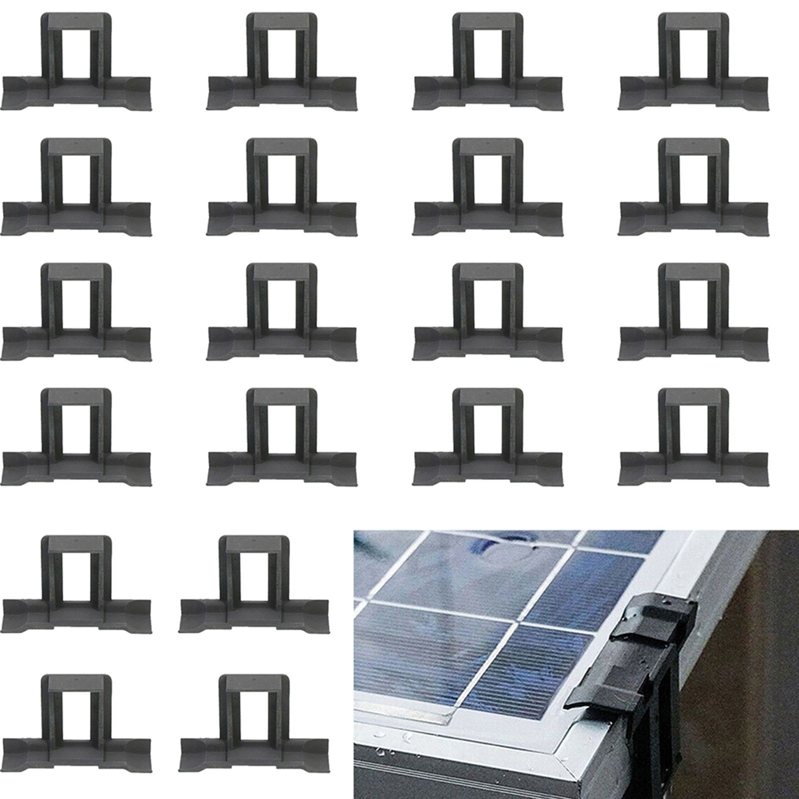 20pcs Solar Panel For Water Drainage Clips for PV Module Frame Sizes 30mm 40mm