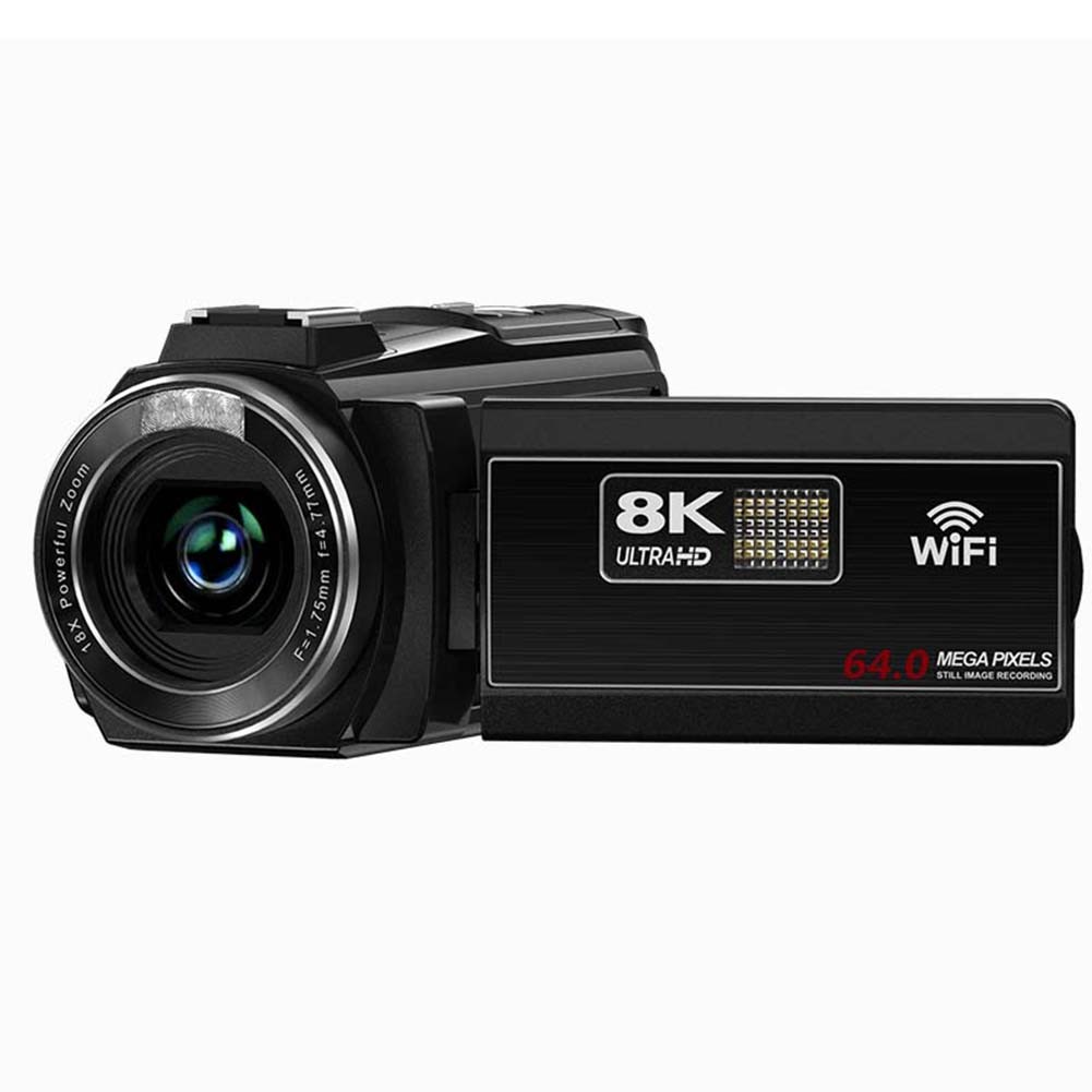 8K 64MP Camcorder Video Camera With 18X Digital Zoom, WiFi, IR