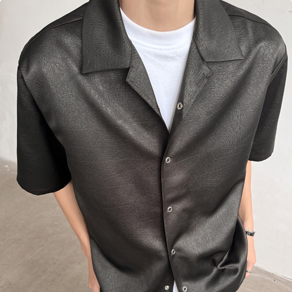T-shirt décontracté pour homme vente en gros été soie glacée satin coupe ample manches co