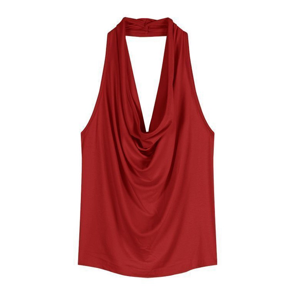 Comodo gilet collo alto da donna alla moda senza maniche top design - Foto 13 di 15