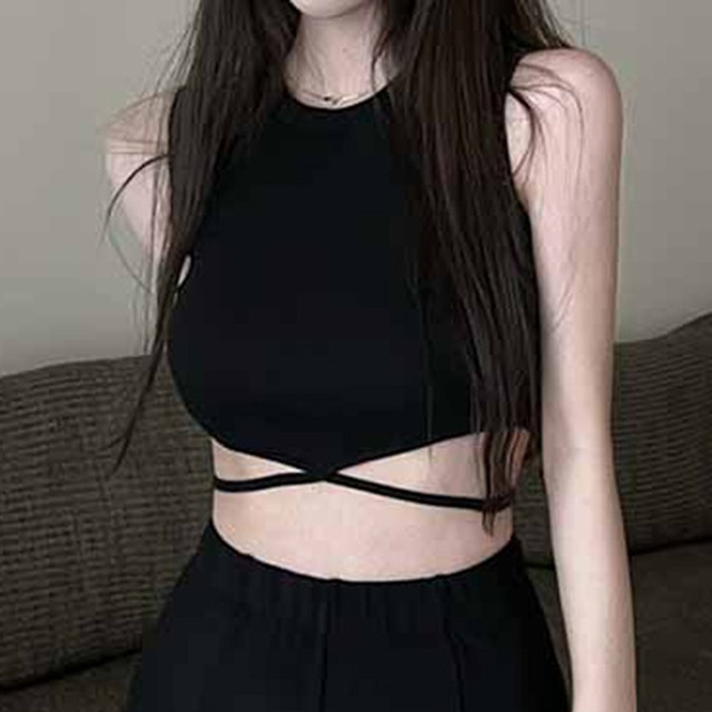 Sleeveless Women's Inner Wear Vest featuring Cross Straps Perfect for Layering - Picture 17 of 36