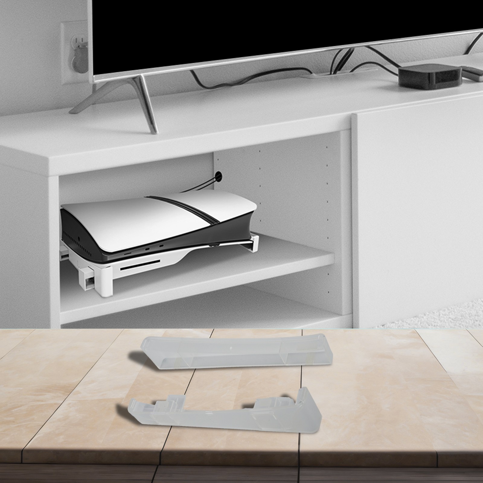 Sleek Horizontal Stand for PlayStation 5 Pro & Slim Designed for Compact Areas - Picture 24 of 32