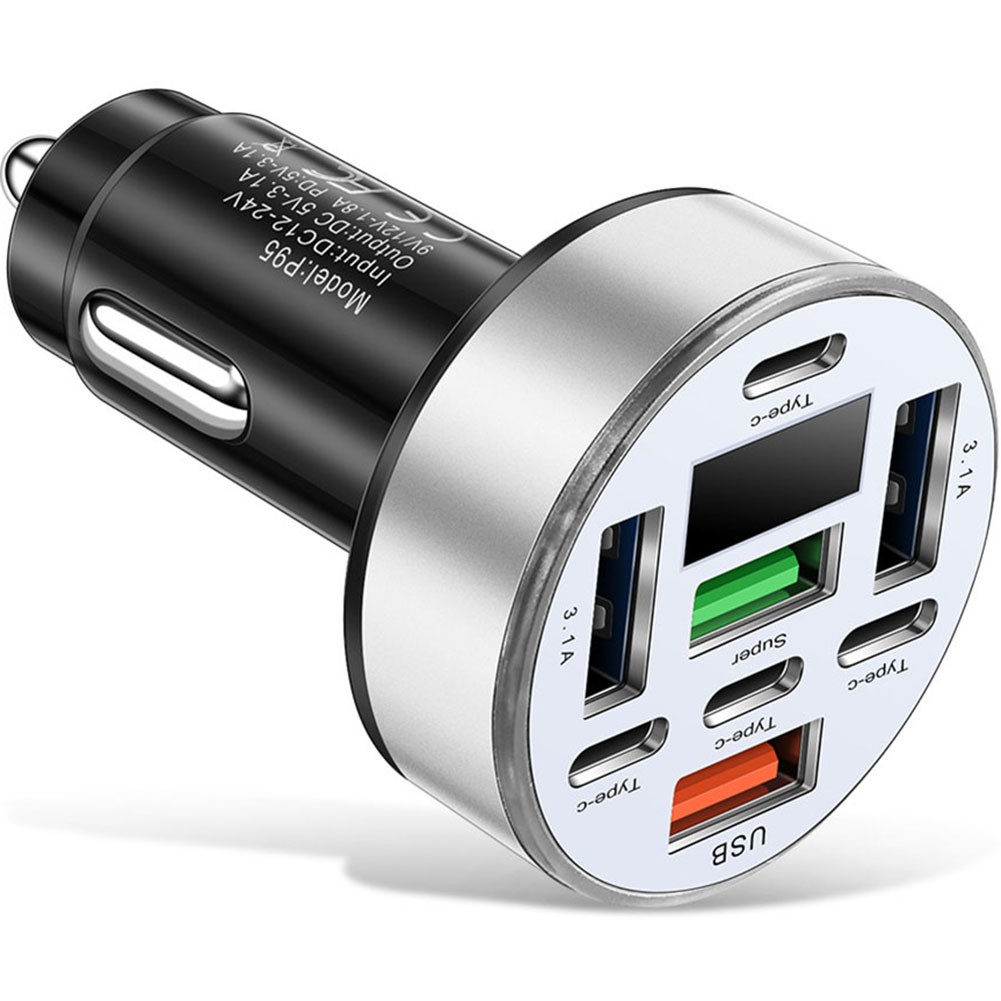 Chargeur Voiture 40W avec Affichage Num��rique de Tension et 8 Ports pour Charge - Photo 13 sur 29