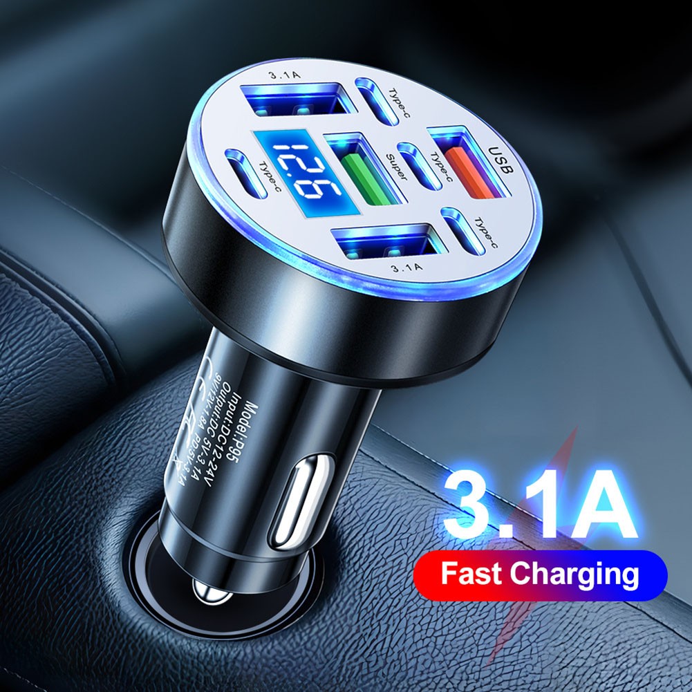 Chargeur Voiture 40W avec Affichage Num��rique de Tension et 8 Ports pour Charge - Photo 15 sur 29