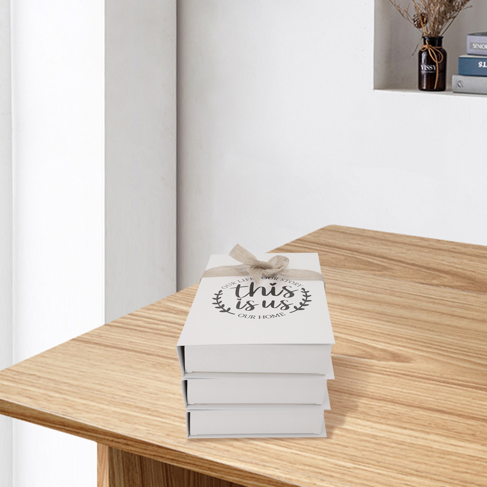Rustic Simulation Book Stacks 3 Pcs Assembly Required for Home and Office Decor