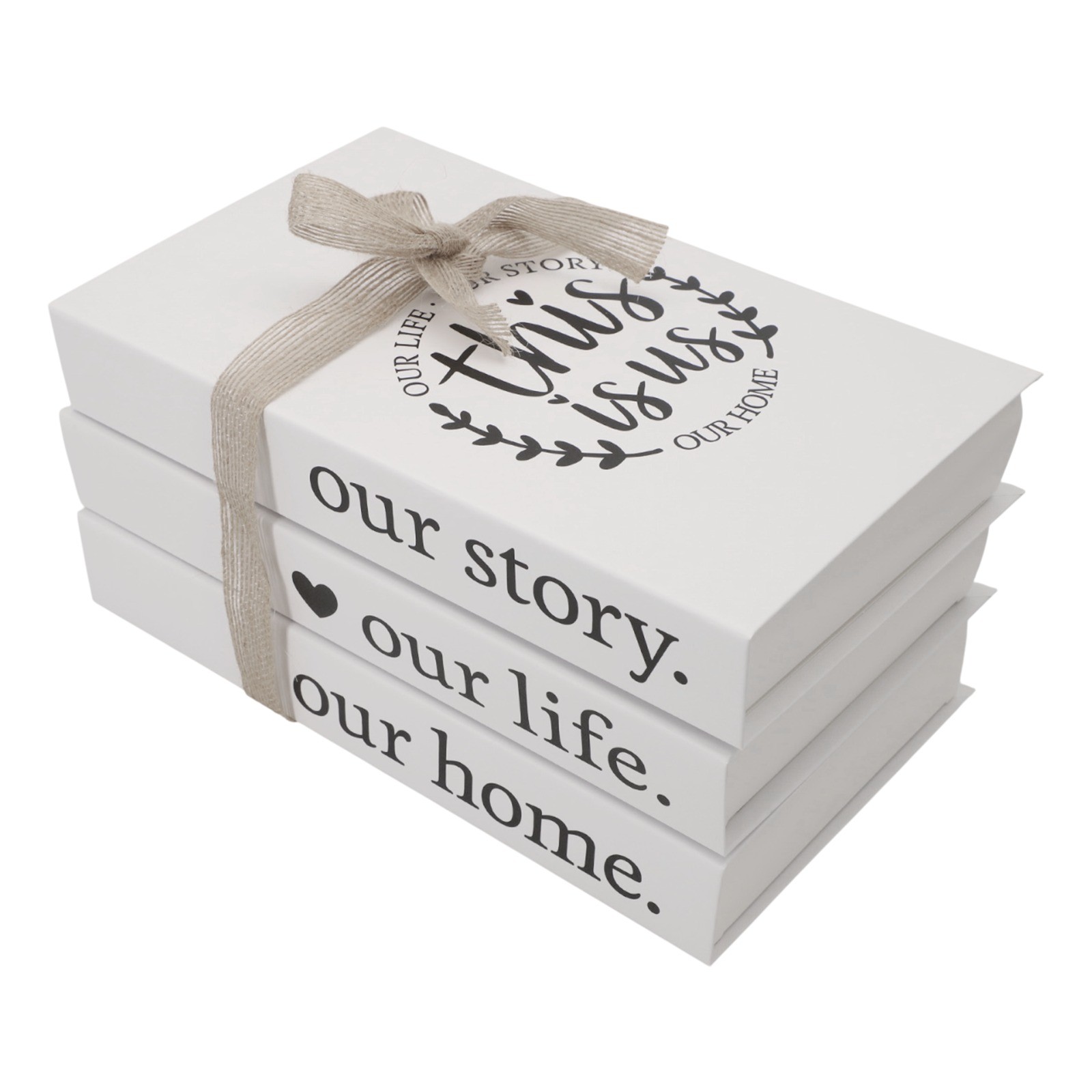 Rustic Simulation Book Stacks 3 Pcs Assembly Required for Home and Office Decor