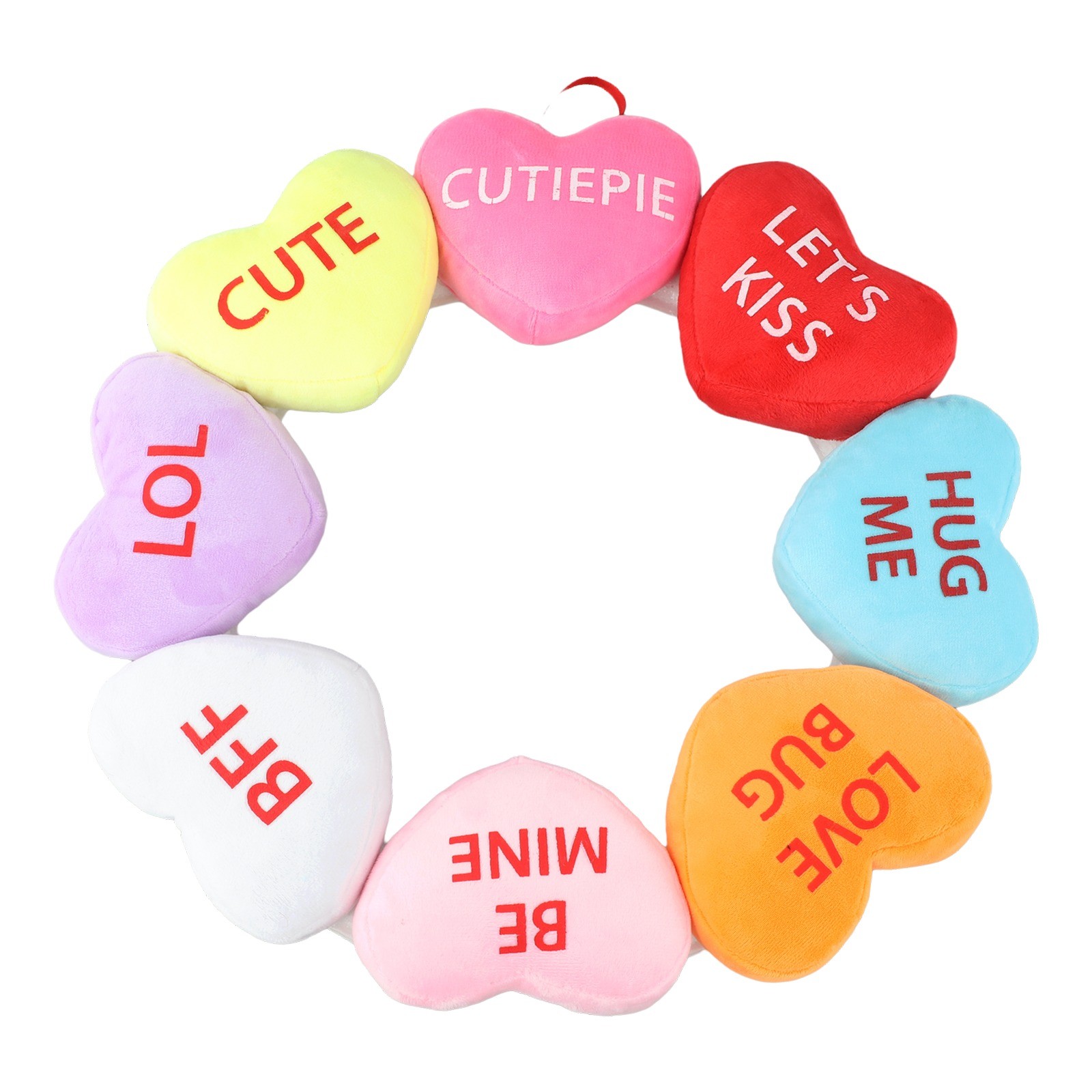 Festive 40cm Valentine Wreath with Soft Love Envelopes for Home Decoration - Picture 29 of 48