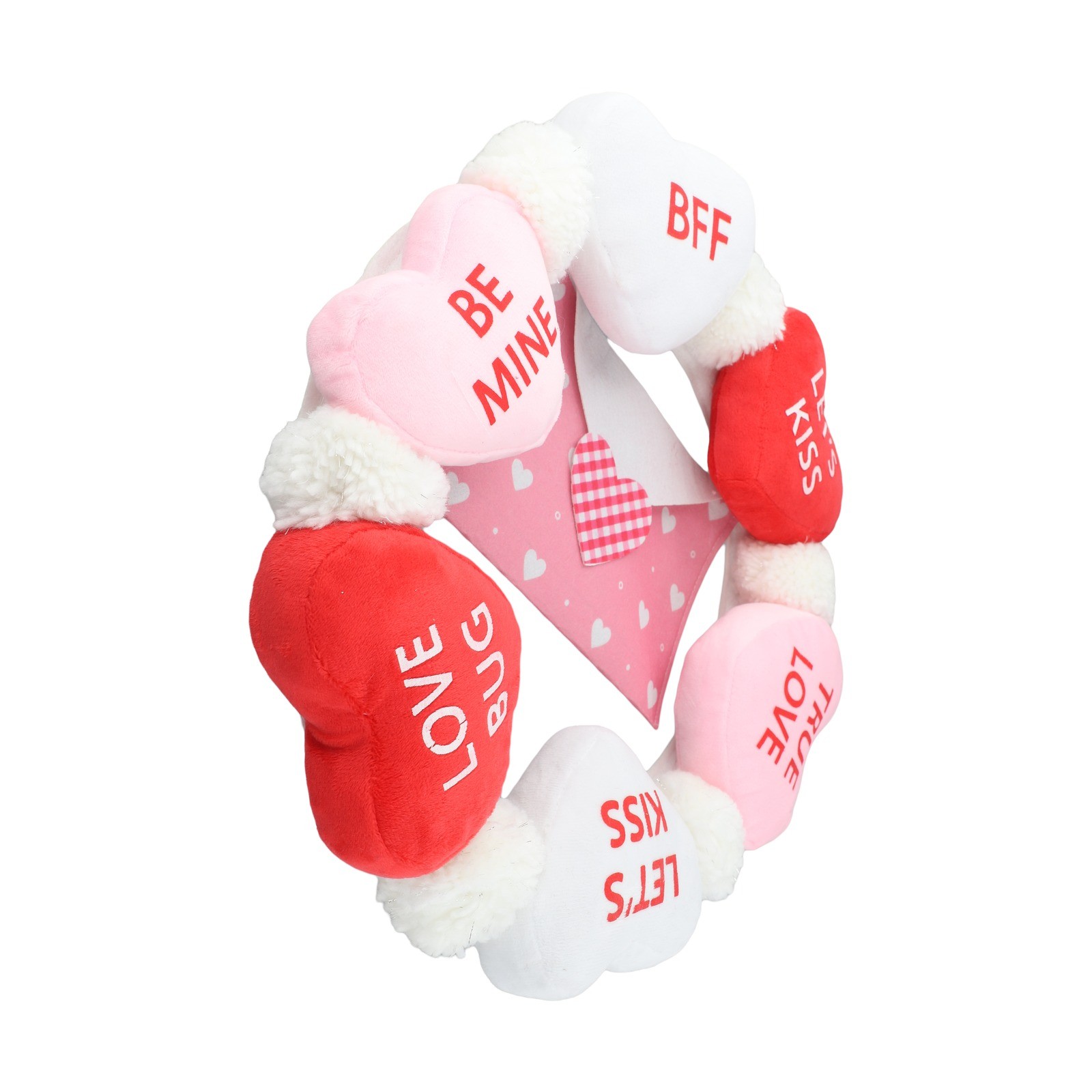 Festive 40cm Valentine Wreath with Soft Love Envelopes for Home Decoration - Picture 40 of 48