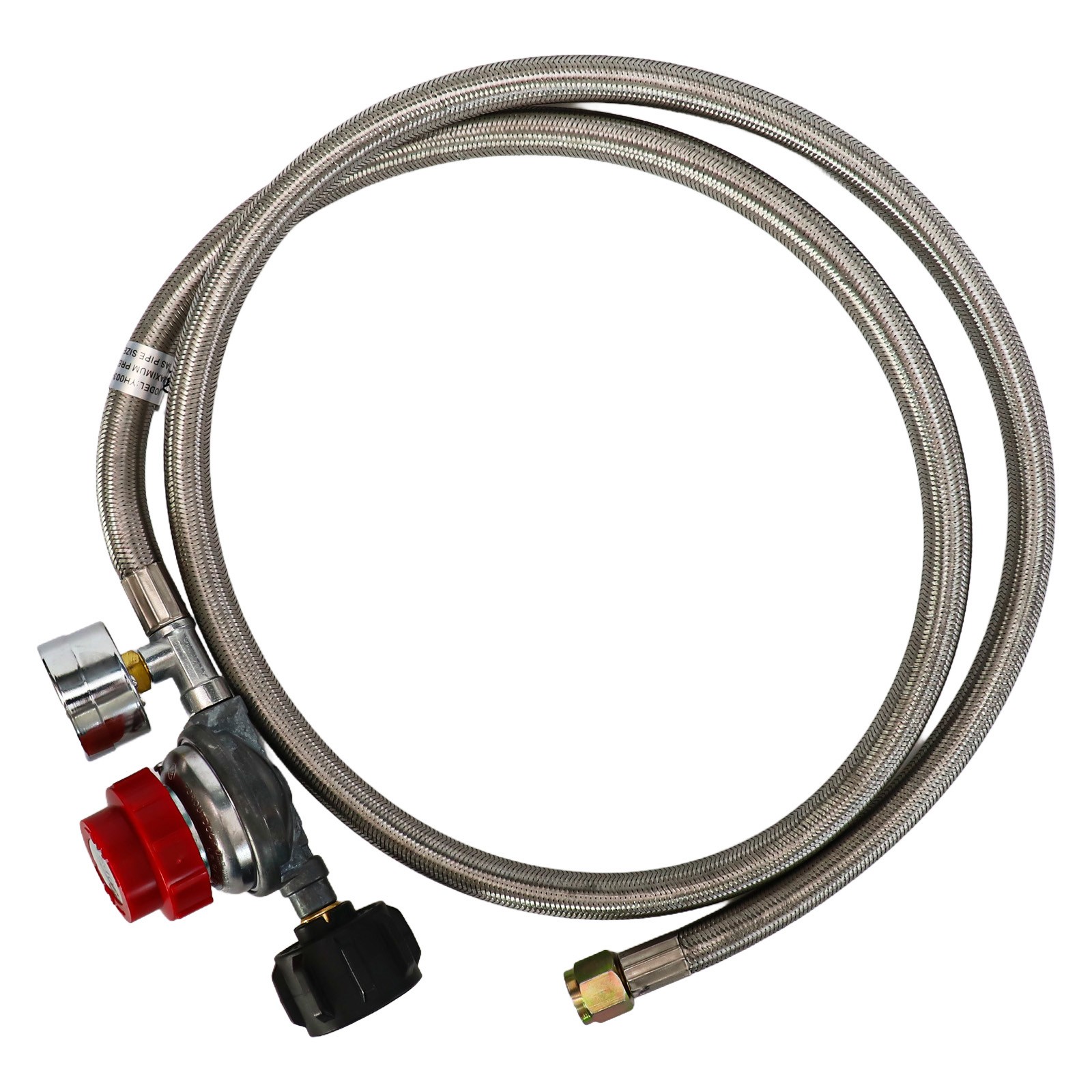 Régulateur Propane Haute Pression avec Manomètre pour Barbecue Extérieur 5FT - Photo 34/40