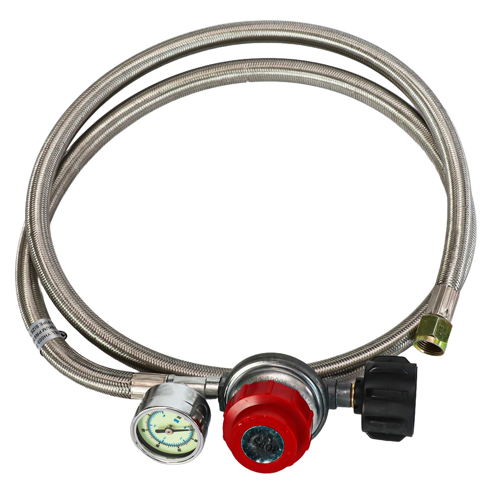 Régulateur Propane Haute Pression avec Manomètre pour Barbecue Extérieur 5FT - Photo 23/40