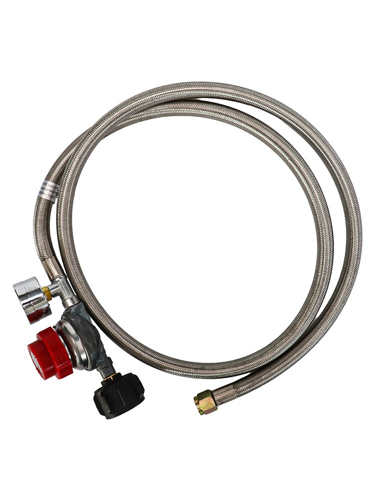 Régulateur Propane Haute Pression avec Manomètre pour Barbecue Extérieur 5FT - Photo 33/40