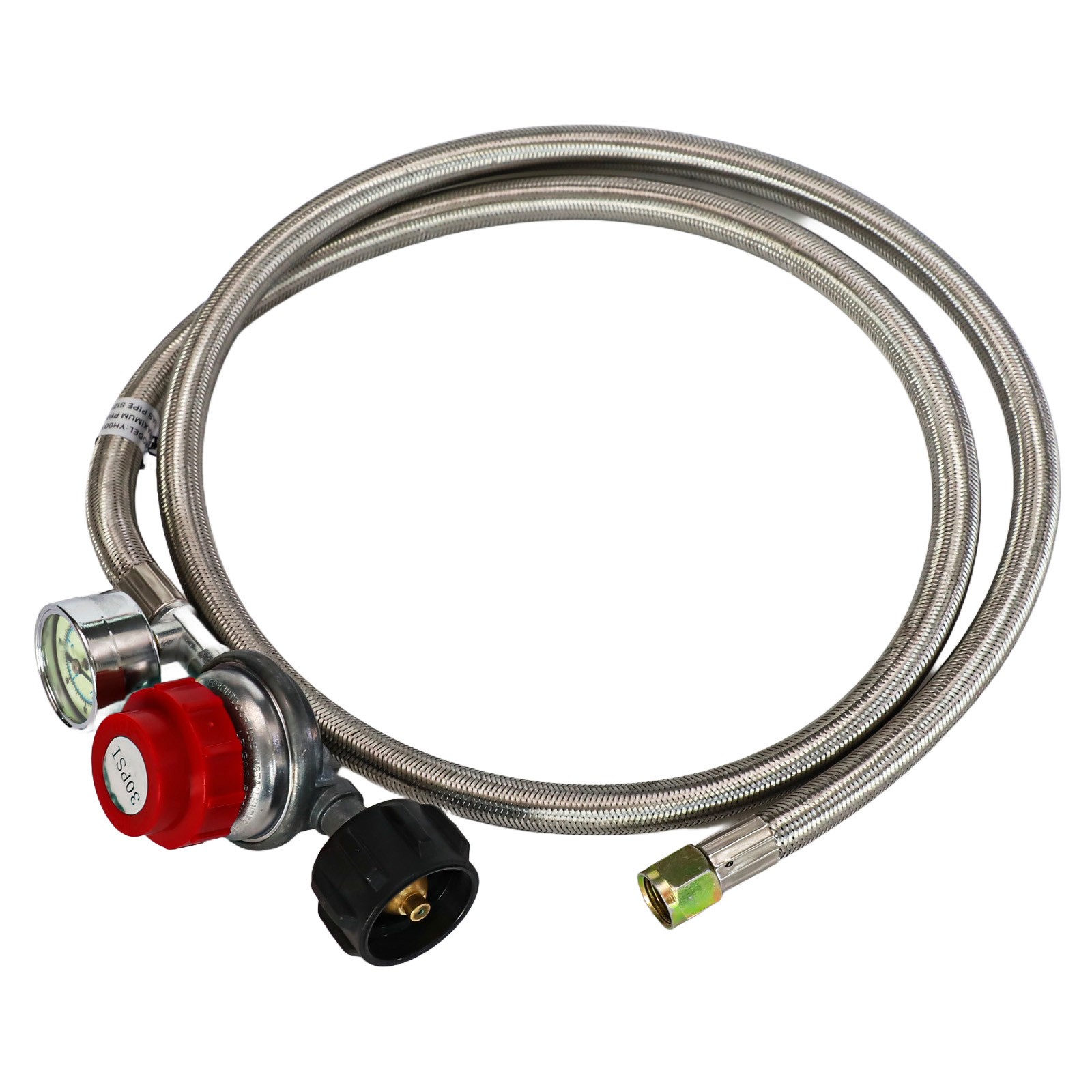 Régulateur Propane Haute Pression avec Manomètre pour Barbecue Extérieur 5FT - Photo 28/40
