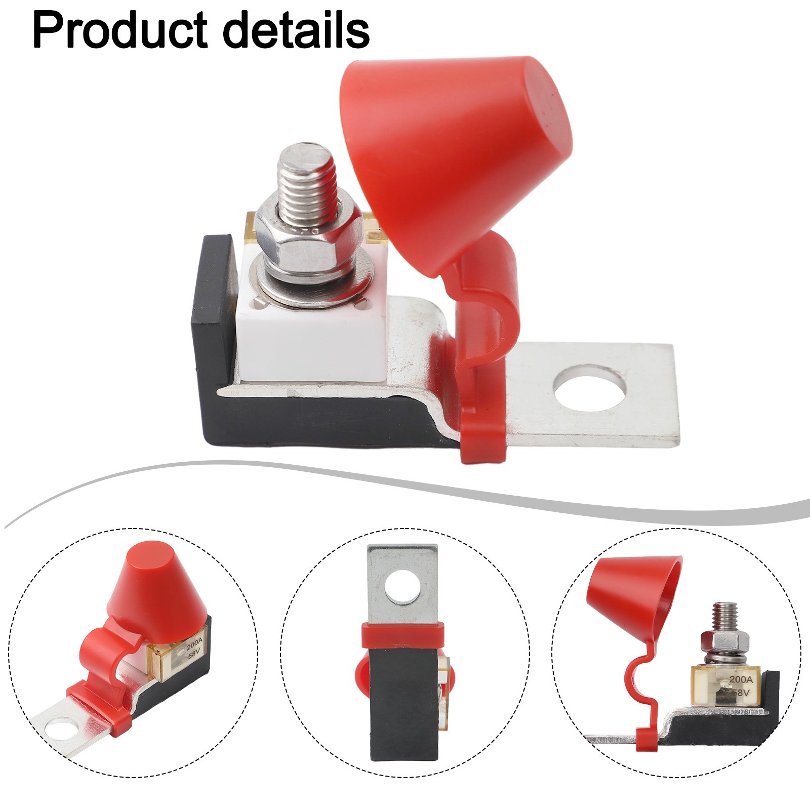 Fuse Holder Kit 100A 150A 200A 250A 300A 58V For Car Marine Boat M8 X1.25 - Picture 32 of 43