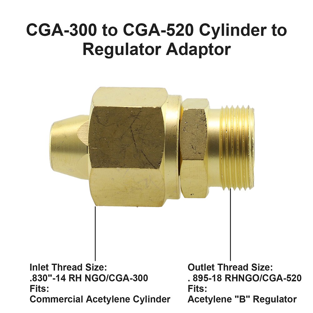 Adaptadores de acetileno de cilindro a regulador. CGA-200, CGA-300, CGA-510 y CGA-520 - Imagen 41 de 60