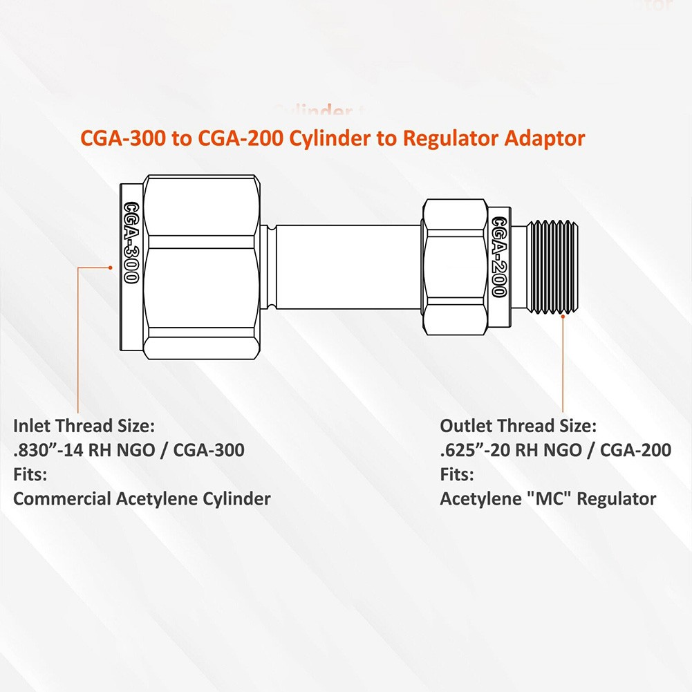 Adaptadores de acetileno de cilindro a regulador. CGA-200, CGA-300, CGA-510 y CGA-520 - Imagen 38 de 60