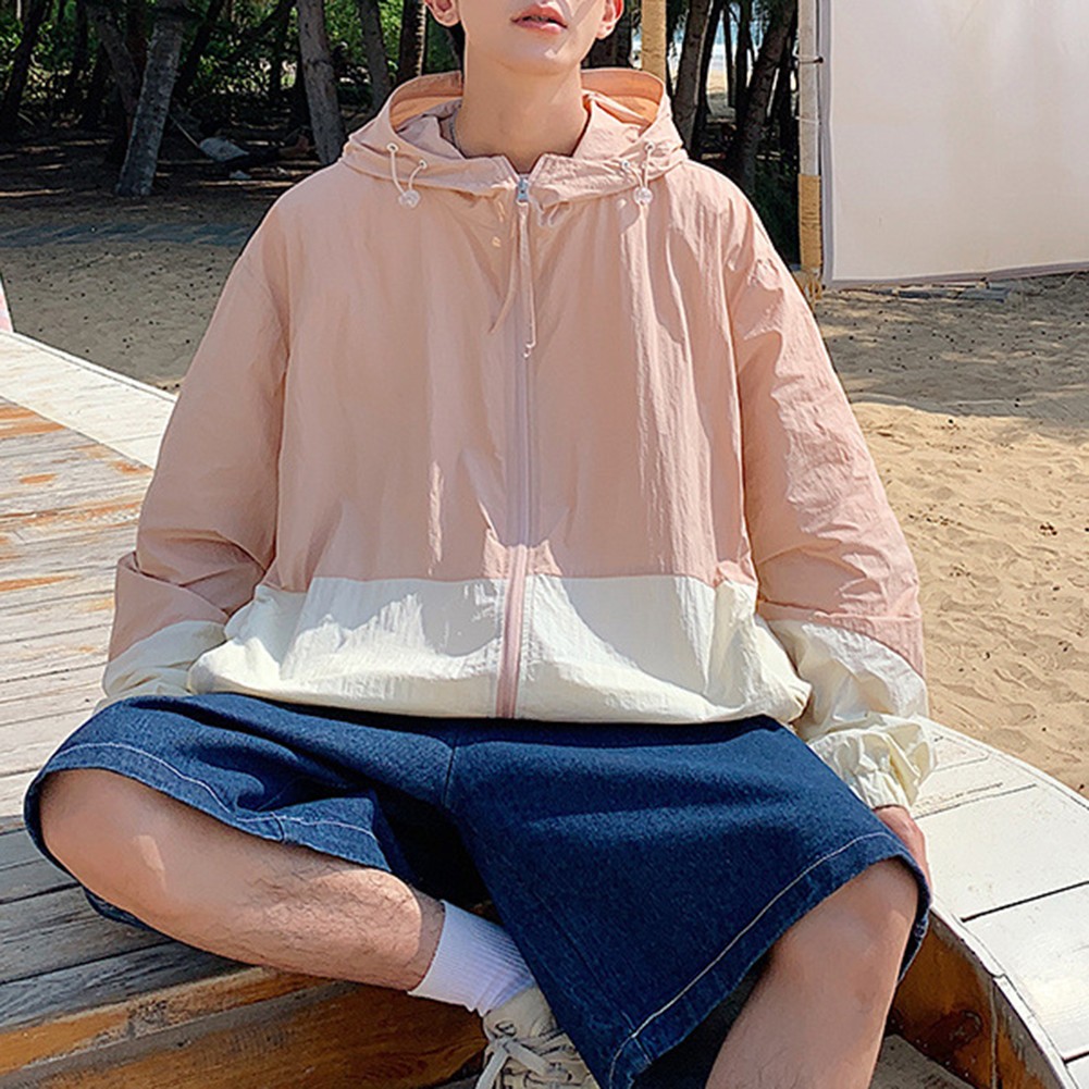 Men's Lightweight Sunscreen Jacket with Hood for Spring and Summer Outdoor Wear - Picture 38 of 51