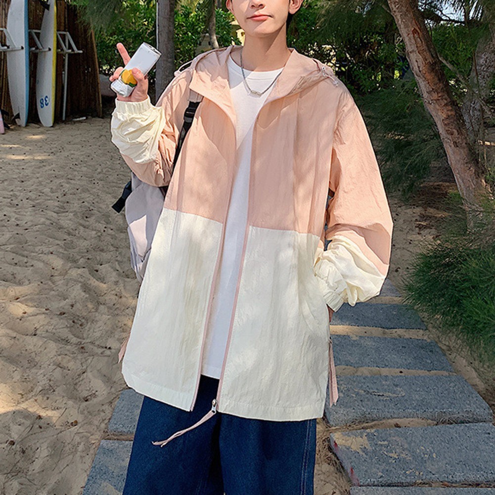 Men's Lightweight Sunscreen Jacket with Hood for Spring and Summer Outdoor Wear - Picture 40 of 51