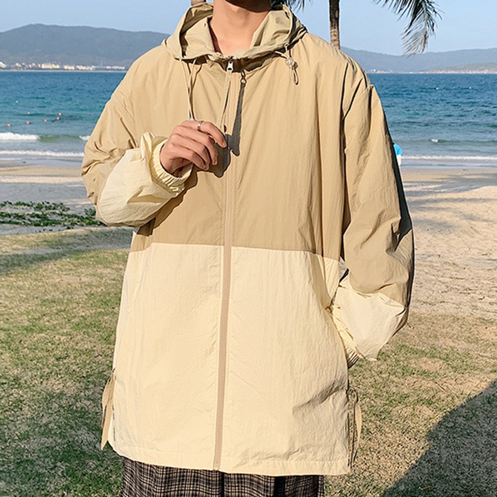 Men's Lightweight Sunscreen Jacket with Hood for Spring and Summer Outdoor Wear - Picture 49 of 51