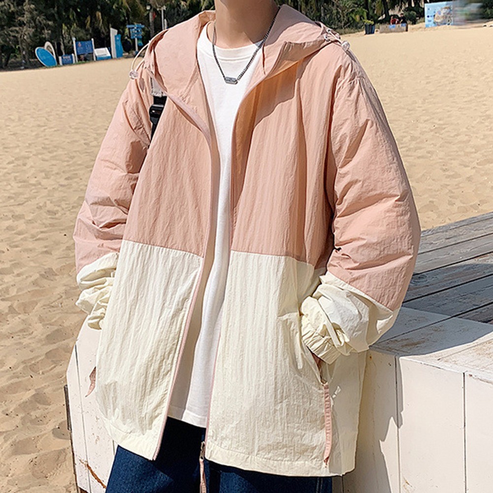 Men's Lightweight Sunscreen Jacket with Hood for Spring and Summer Outdoor Wear - Picture 37 of 51