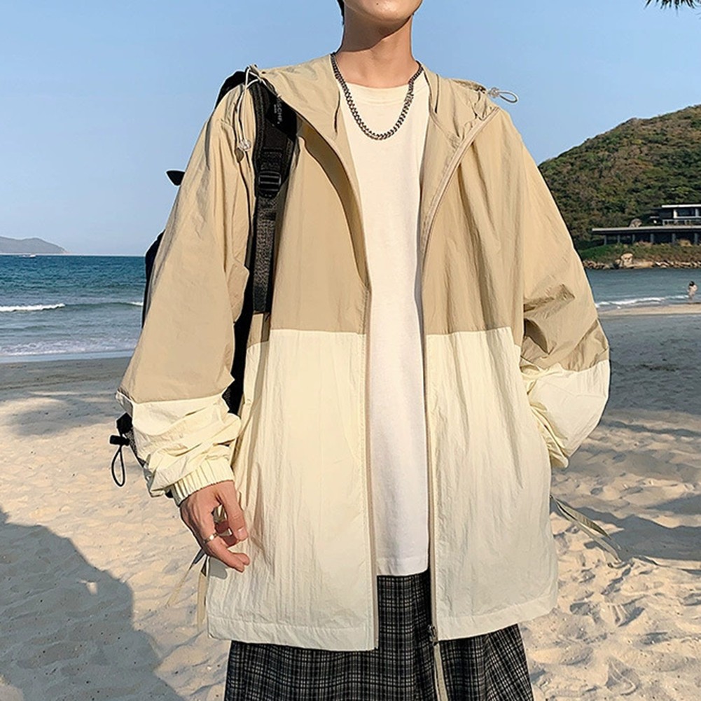 Men's Lightweight Sunscreen Jacket with Hood for Spring and Summer Outdoor Wear - Picture 42 of 51
