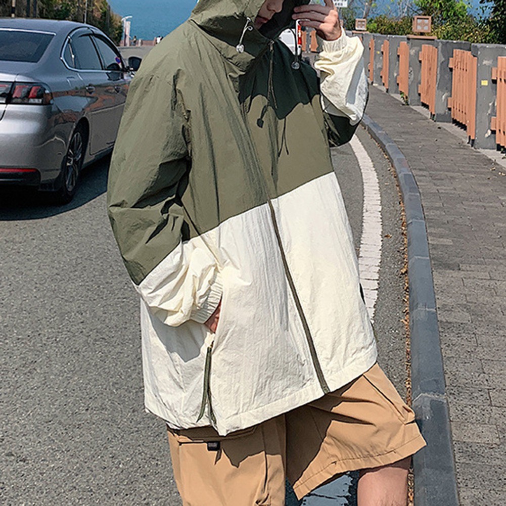 Men's Lightweight Sunscreen Jacket with Hood for Spring and Summer Outdoor Wear - Picture 31 of 51