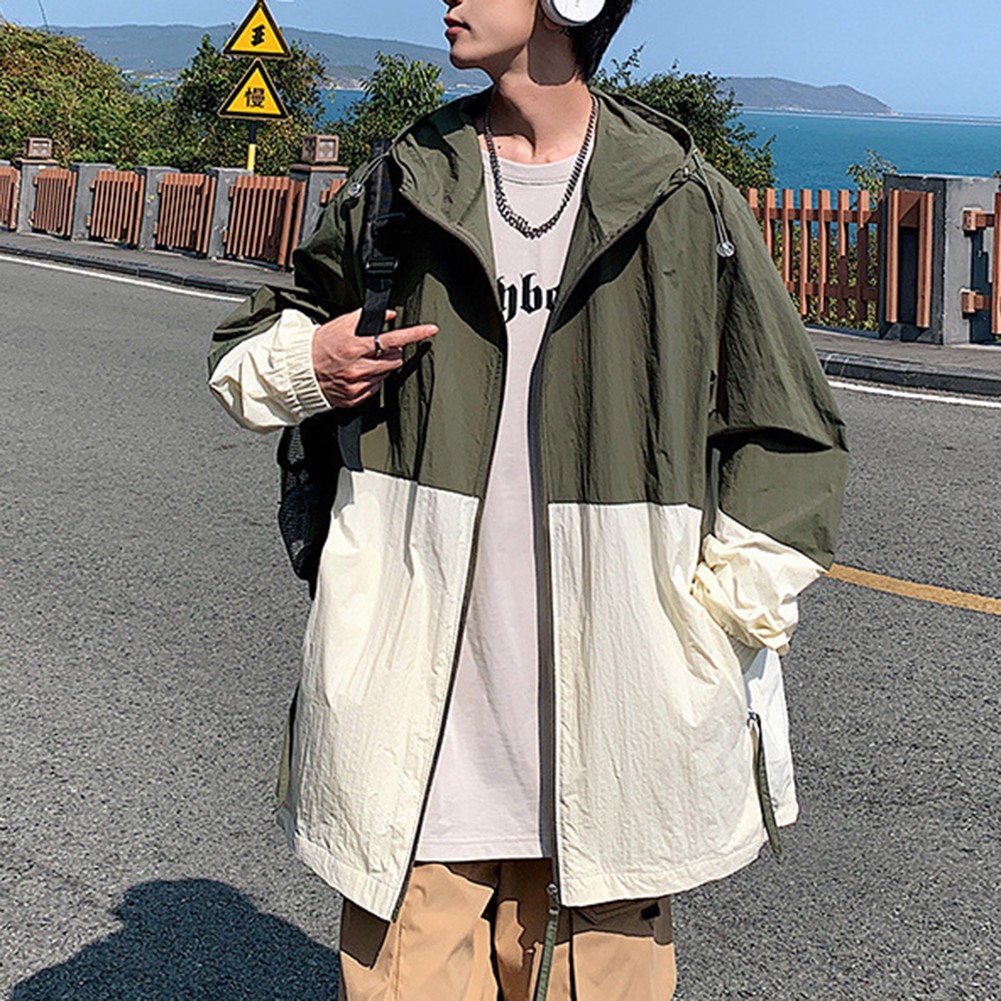 Men's Lightweight Sunscreen Jacket with Hood for Spring and Summer Outdoor Wear - Picture 32 of 51