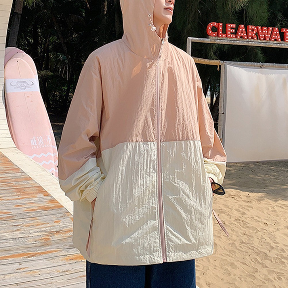 Men's Lightweight Sunscreen Jacket with Hood for Spring and Summer Outdoor Wear - Picture 35 of 51