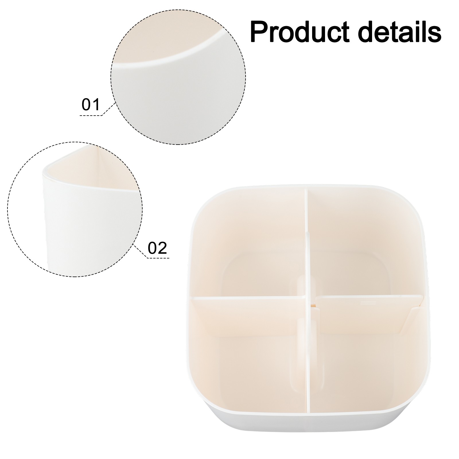 Cesta de almacenamiento apilable flexible con divisor extraíble y asa de fácil - Imagen 26 de 38