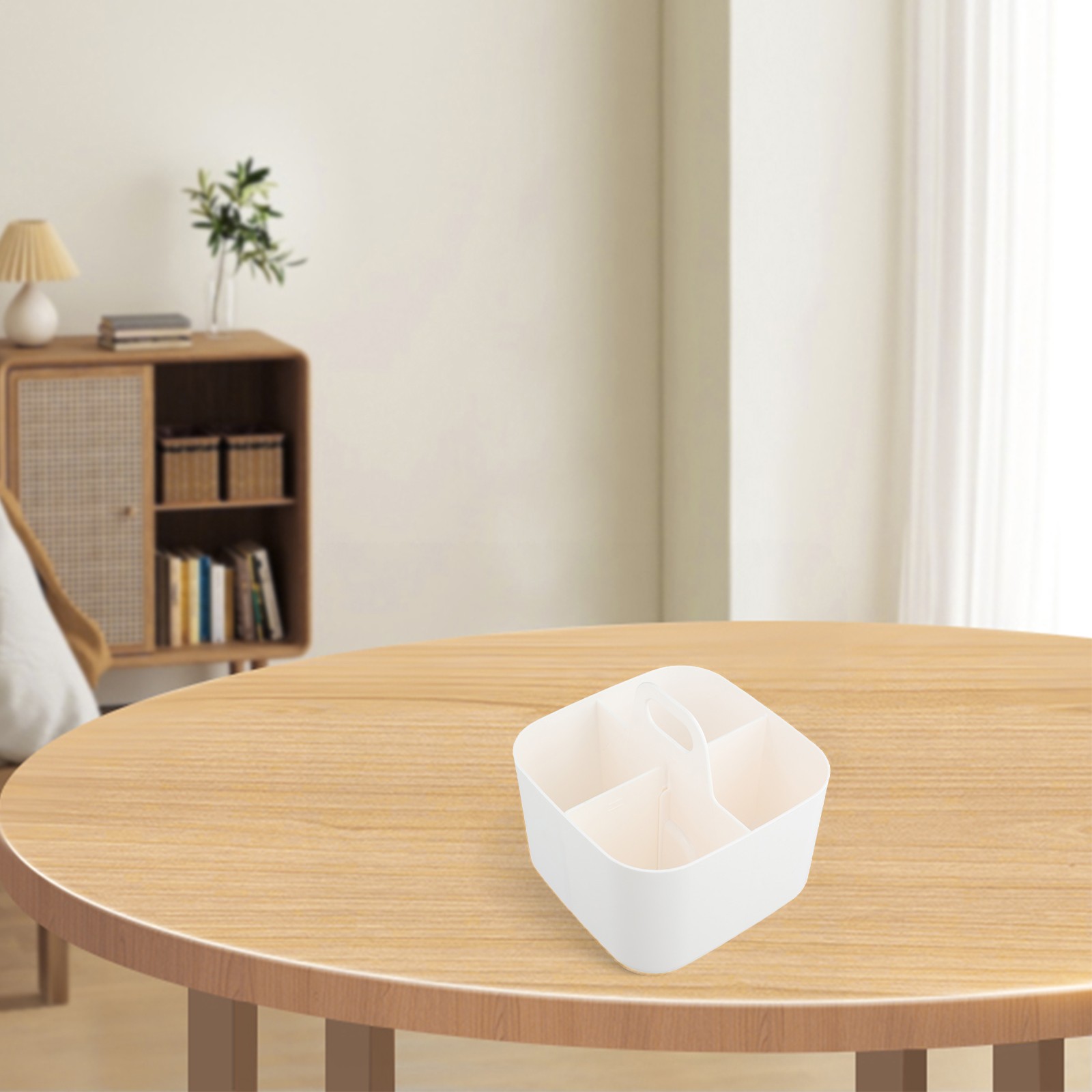 Cesta de almacenamiento apilable flexible con divisor extraíble y asa de fácil - Imagen 25 de 38